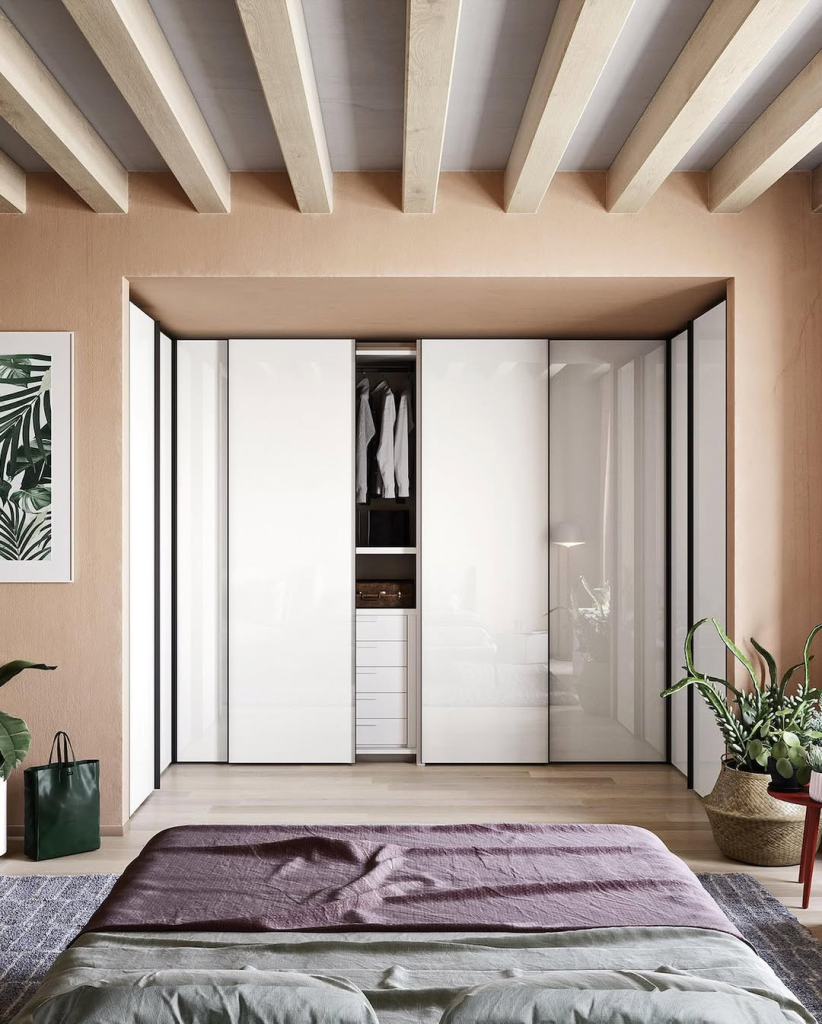 Dressing dans petite chambre style scandinave