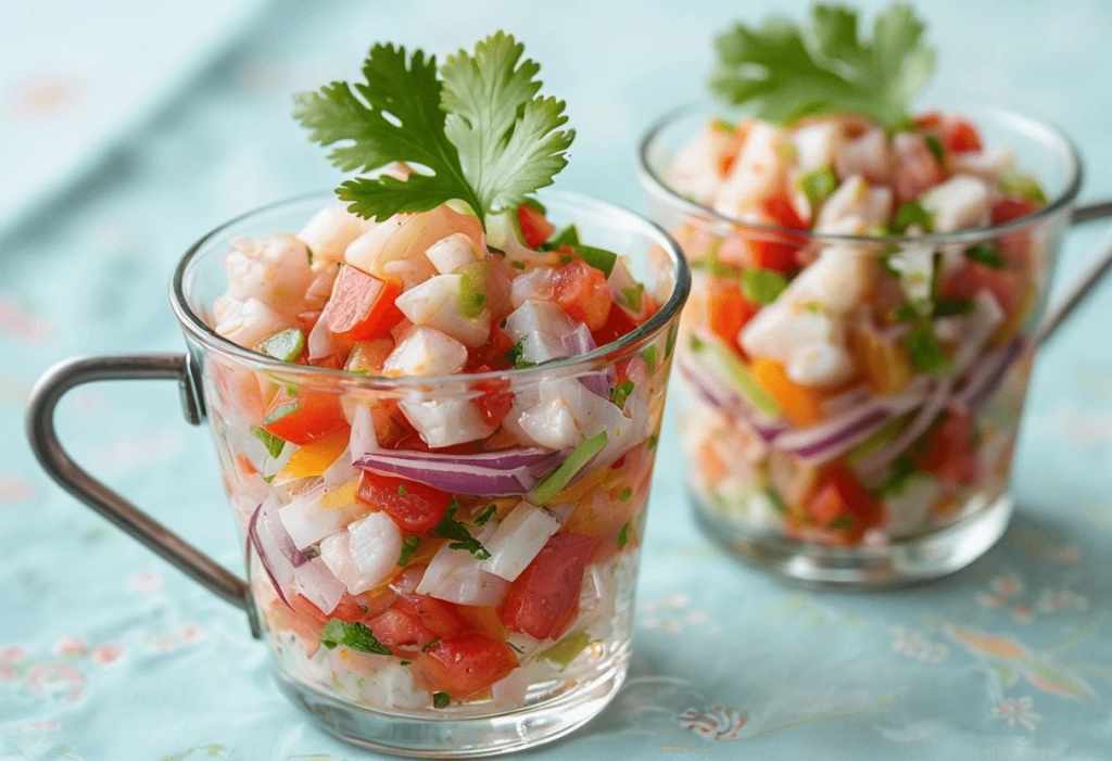 verrine froide apéritif sans cuisson caprese avocat pois chiches entrée froide élégante