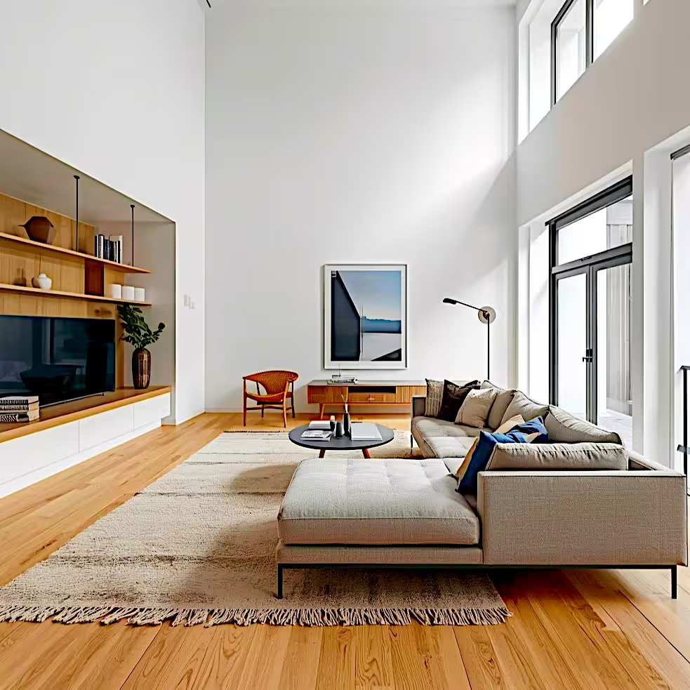 Le salon loft scandinave