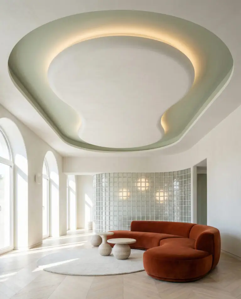 Plafond salon courbe