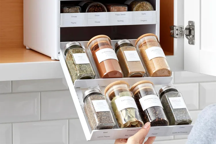 meuble rangement cuisine petit espace colonne extractible tiroirs profonds 2026